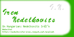 iren nedelkovits business card